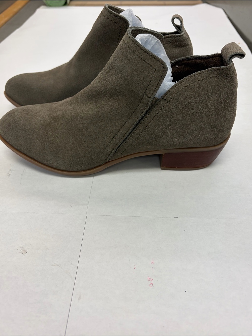 Diba Women's Taupe Suede Ankle Booties - Classic Low Heel